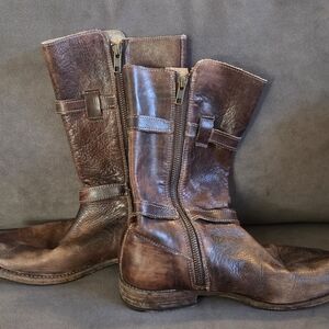 BED|STU Distressed Brown Leather Women's Boots